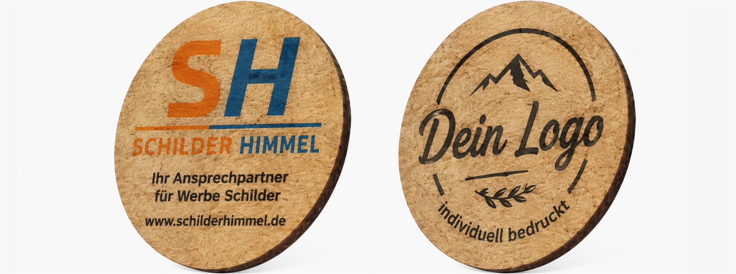 Individuell bedruckt Pfandmarken aus Holz