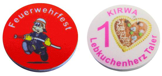 Druckmarken aus Kunststoff