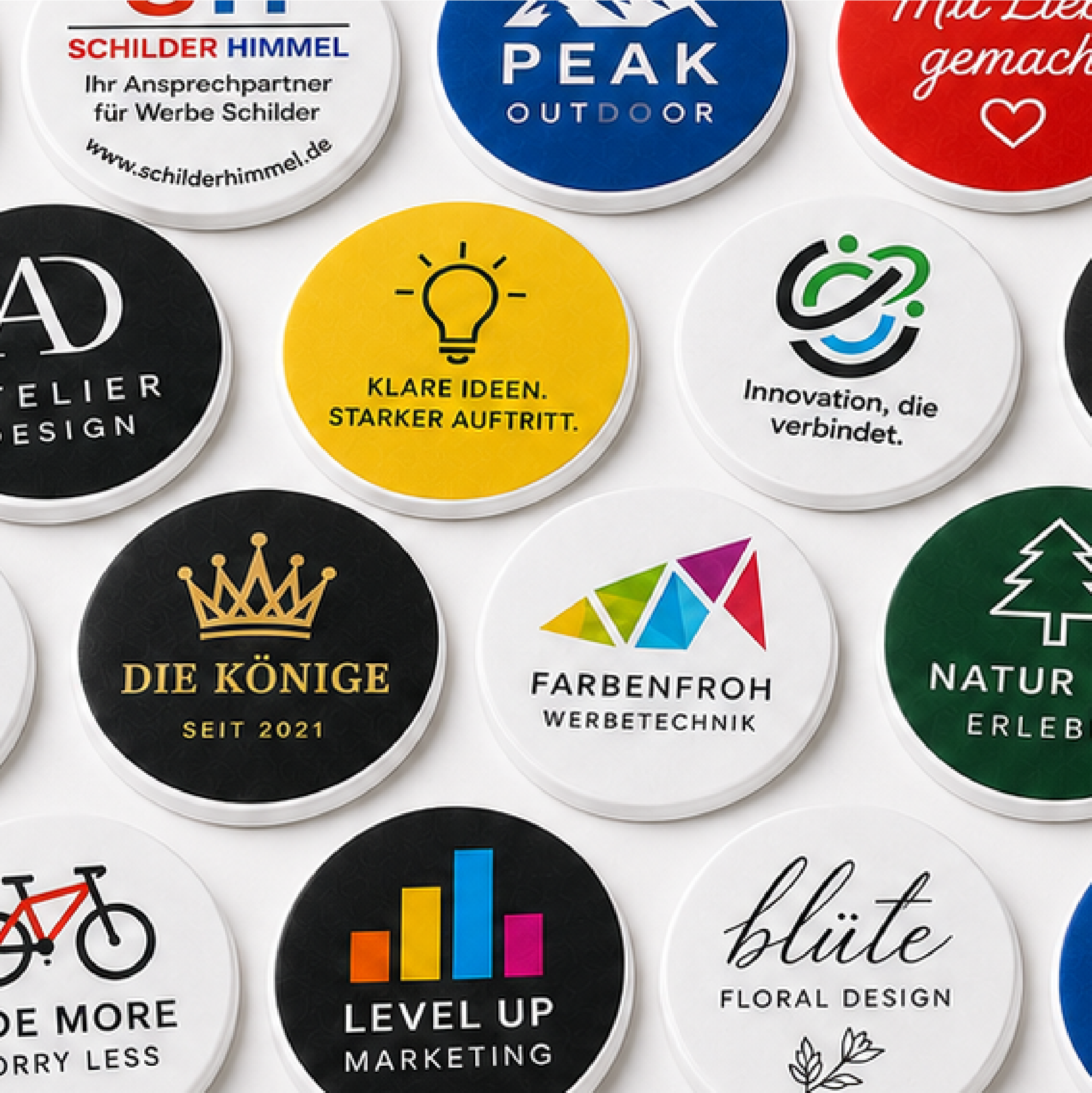 Individuell bedruckte Marken mit eigenem Logo