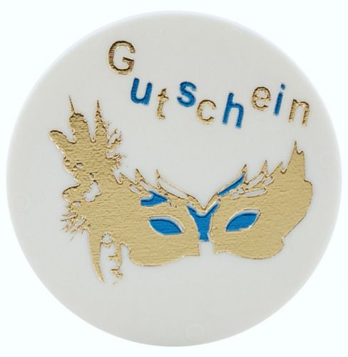 Faschingsmarke Maske - Gutschein