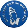 Betende Hände blau - Gott liebt dich
