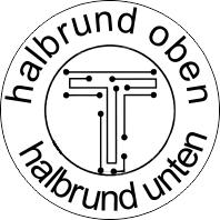 Halbrund oben Halbrund unten Logo mittig