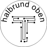 Halbrund oben Logo unten