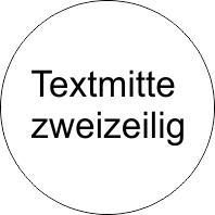 Text Mittig zweizeilig